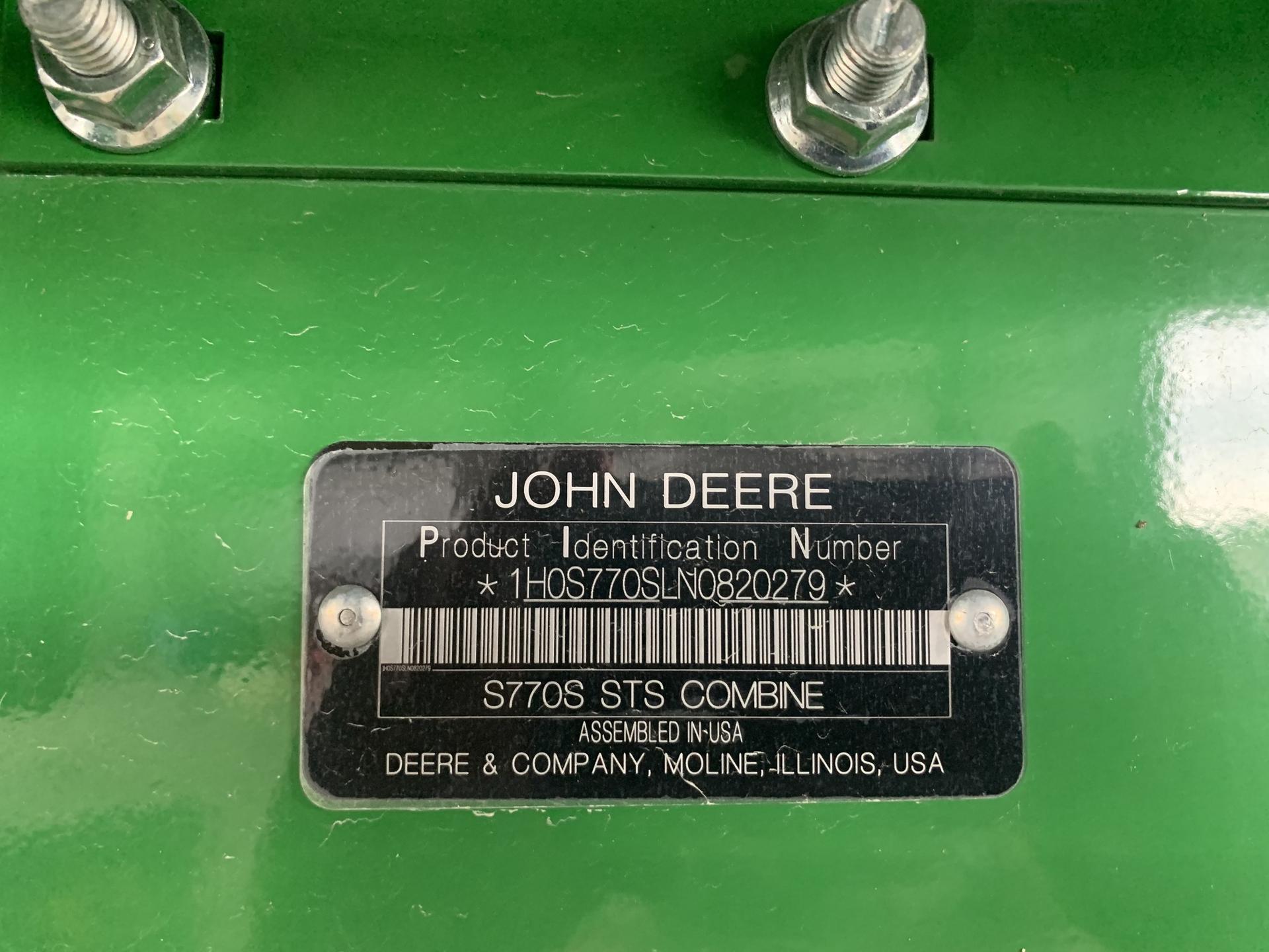 2022 John Deere S770 Image