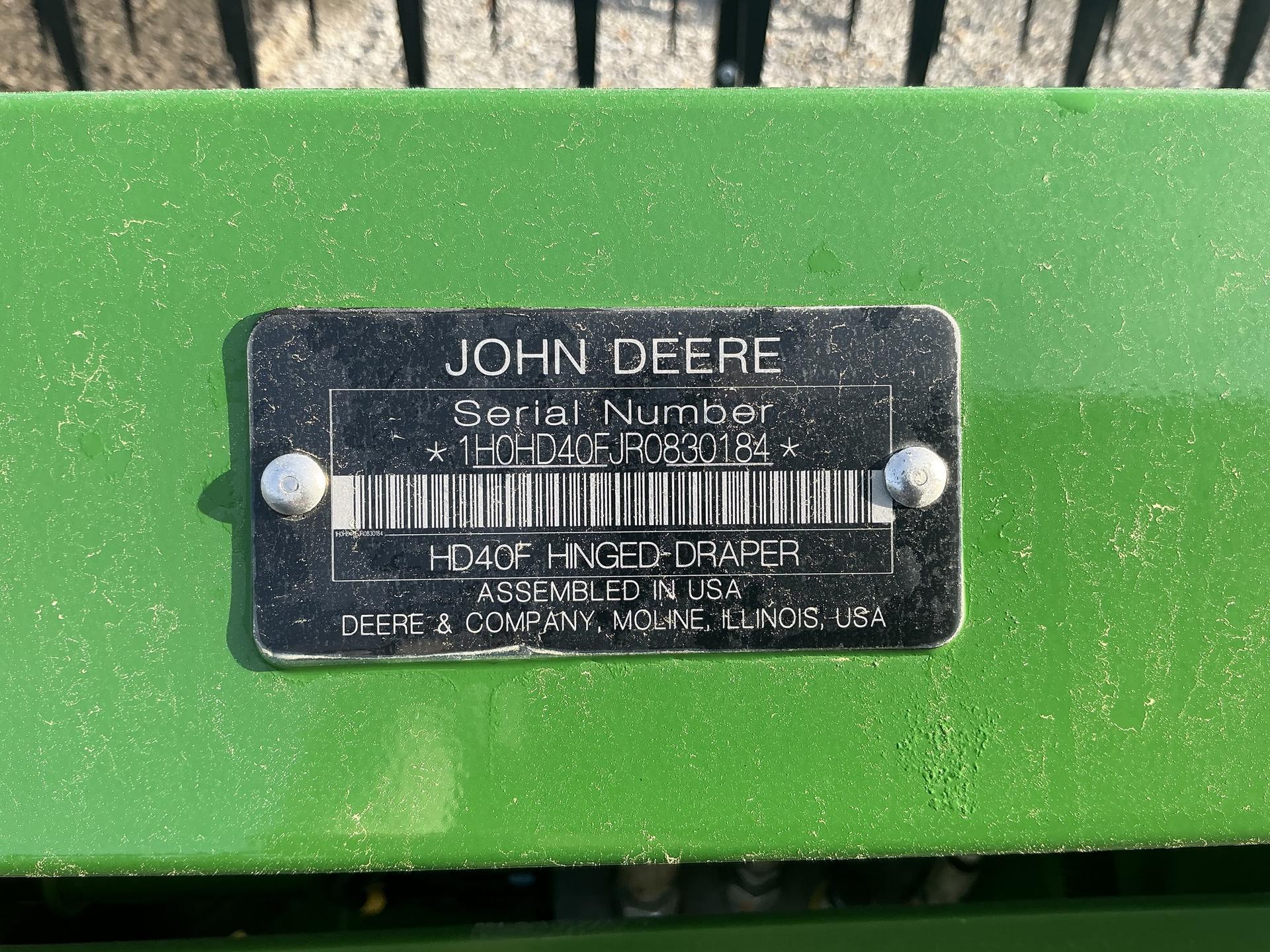 2024 John Deere HD40F Image