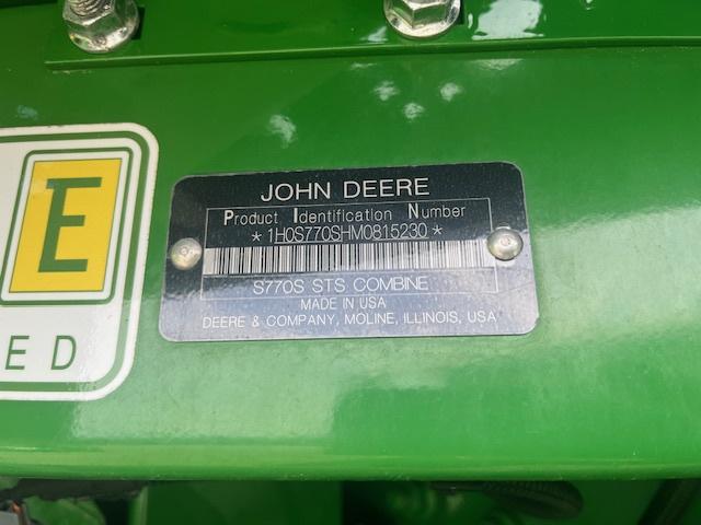 2021 John Deere S770 Image