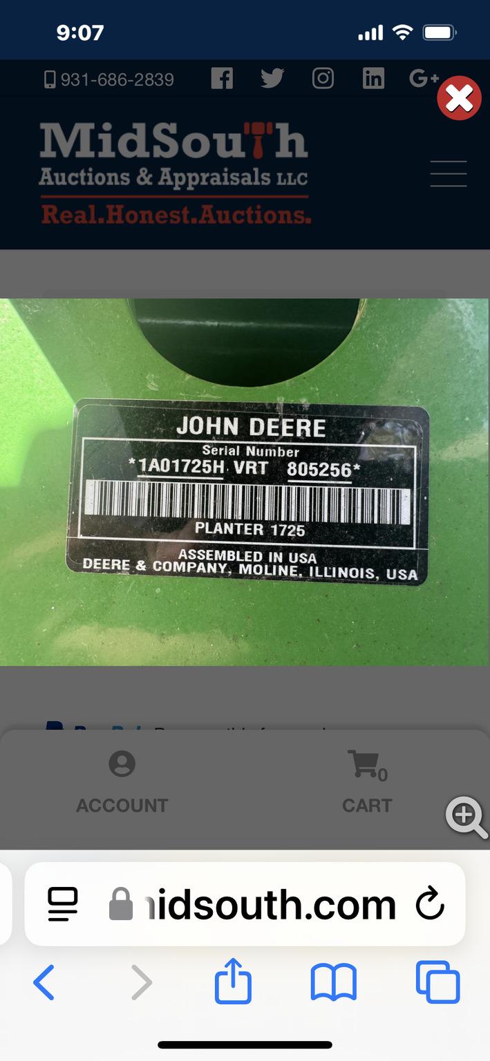2024 John Deere 1725 CCS Image