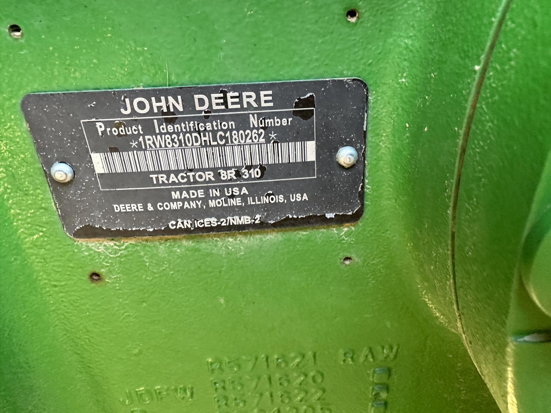 2021 John Deere 8R 310